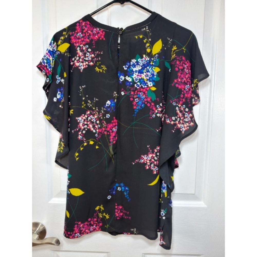 Worthington Multicolor Floral Ruffle Blouse - Picture 2 of 5